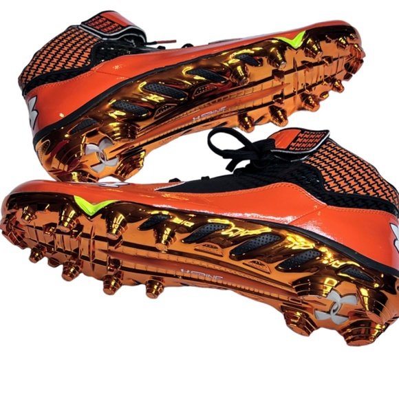 Under Armour Spine Football Cleats Glossy Orange NWOT main image 9